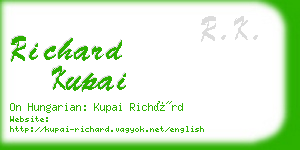 richard kupai business card